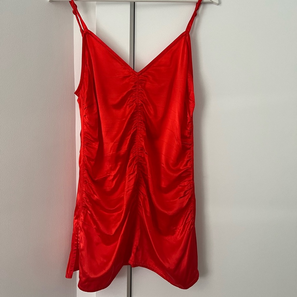 Helmut Lang silky red tank top